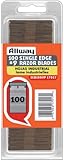 Allway Tools 0.009-Inch Industrial Quality Single Edge Razor Blades, 100-Pack