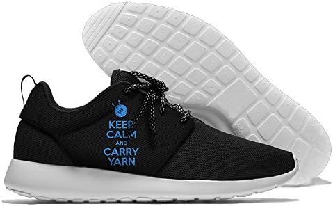 KEEP CALM AND CARRY YARN Men's Classic Athletic Running Shoes 43