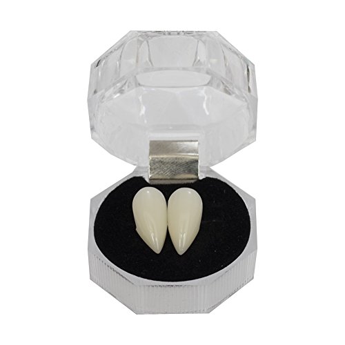 YOHEE Cosplay Funny Goofy Fake Vampire Denture Teeth 15mm Halloween Decoration Props Trick Toy