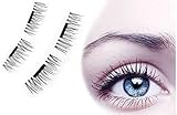 False Magnetic Eyelashes by Mag Lashes | 3D Reusable Fake Lashes Extensions | No Eyelash Glue Lash Enhancer | 0.2mm Ultra-thin Fiber for Natural Look | 2 Pairs 1 Set (4pcs)