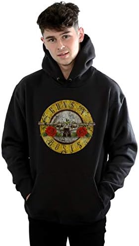 Absolute CultGuns N Roses Men's Vintage Bullet Logo Hoodie Large Black