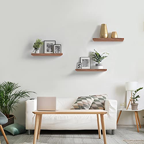 Kosiehouse Rustic Wood Floating Shelves, Wall Mounted Shelf Hanging