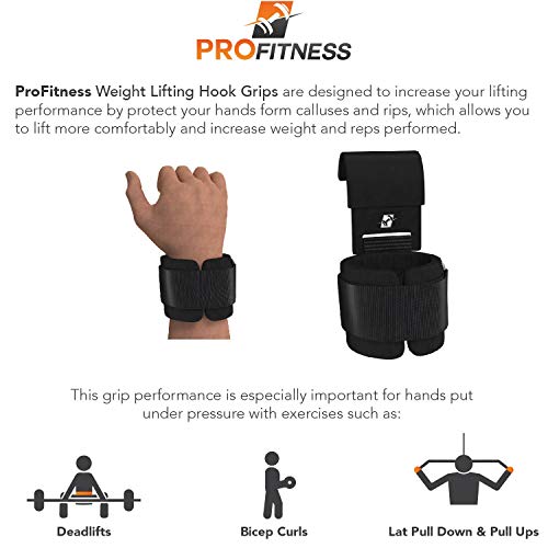 ProFitness Weight Lifting Hook 1 (Black/White)