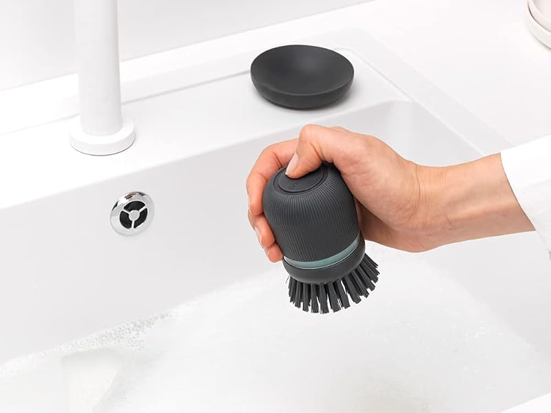 SinkSide Spülbürste mit Spülmittelspender, Dark Grey — Foto 4 von 8