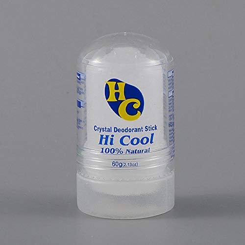 60G Portable Non-Toxic Alum Stick, Natural Food-Grade Crystal Deodorant Body Underarm Odor Remover Antiperspirant