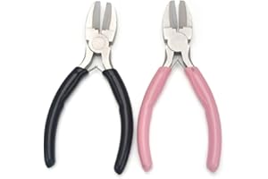 1PC Double Nylon Jaw Pliers Jewelry Flat Nose Pliers Wire Straightentener Craft and Jewelry Tool Kit for Jewelry Making (BLAC