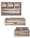 Dwellbee Rustic Office Desk Organizer, Rectangular (Pine Wood)