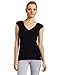 Calvin Klein Womens Essentials with Satin Short Sleeve Dolman Pajama Top, Black, Medium