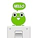u-hoMEy Removable Frog Switch Wall Window Sticker