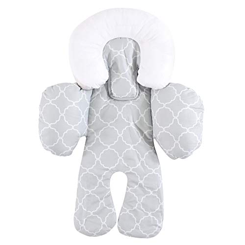 Hudson Baby Unisex Baby Car Seat Body Support Insert, Gray Trellis, One Size