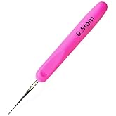 Weabetfu Dreadlocks Crochet Hooks with Ergonomic Handle,Dreadlock Needle Tool for Craft,Dreadlock Crochet Hook for Hair 0.5mm 1 Hook