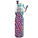 O2COOL Mist 'N Sip Misting Water Bottle 2-in-1 Mist And Sip Function With No Leak Pull Top Spout Reusable Sports Water Bottle - 20 oz (Artist)
