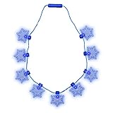 Frozen Snowflake Light-up Necklace Blue