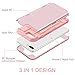 DOMAVER iPhone 8 Plus Case,iPhone 7 Plus Case with Wallet Card Holder and Mirror Hard Plastic Soft TPU Rubber Heavy Duty Shockproof Protective Phone Case Cover for iPhone 7 Plus/8 Plus,Rose Gold