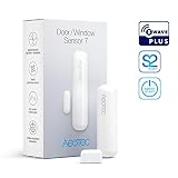 Aeotec Door/Window Sensor 7, Z-Wave Plus S2 Smart Start, 3-in-1 with Dry Contact & Tilt sensors, 3 Year Battery Life, White
