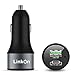LinkOn 63W Car Charger with USB Type C Power Delivery 3.0 and USB A Qualcomm Quick Charge 3.0 for MacBook, Google Pixel, iPad, iPhone X 8 Android Nintendo Switch