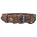 Slim Leather Dog Collar for Small Size Dog (12 to 15.5 Inches) Handmade by Hide & Drink :: Bourbon Brown