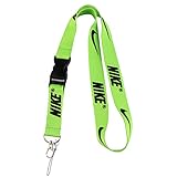 Lanyard Keychain Holder Keychain Key Chain Black Lanyard Clip with Webbing Strap (Green)