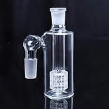 TOOPYS-5Inch Clear Glass Accessories Handmade Piece 14mm 90 Degree ï¼ˆWhiteï¼‰