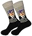 Balanced Co. Prison Mike Dress Socks Michael Scott Funny Socks Crazy Socks Casual Cotton Crew Socks (Black/Gray)