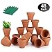 GROWNEER 48-Pack 2” Mini Clay Pots Terracotta Pot with 25 Pcs Plant Labels, Ceramic Pottery Planter Cactus Succulent Nursery Pots, for Indoor Outdoor Plants, Crafts, DIY, Wedding Favor