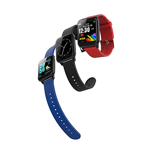 Sunward Bluetooth Waterproof Smart Watch Heart Rate Monitor Bracelet Wristband for iOS Android Activity Trackers Waterproof Step Calorie Counter Pedometer Band for Men Women (Blue) - Thumbnail 3