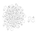 uxcell Metal Gourd Safety Pins 100pcs, Silver Tone Bulb Calabash Small Safety Pins Breastpin Needles Crochet Stitch Markers for Clothes Crafting Knitting