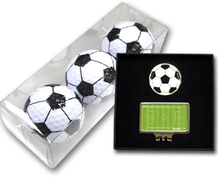 Amazon サッカーボール柄 ゴルフボール ゴルフマーカーセット プロモショップ ゴルフボール