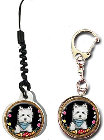 Amazon Co Jp ウェスティ6 スマホクリーナー キーホルダー ホワイトテリア 携帯クリーナー ストラップ 犬 雑貨 グッズ 車 バイク