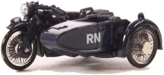 Oxford Diecast 1:76 Motorbike and Sidecar Royal Navy Collectable model 76BSA007, Navy Blue