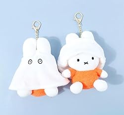 MSGlobal Cute Plush Keychain with Fun Ghost Cape