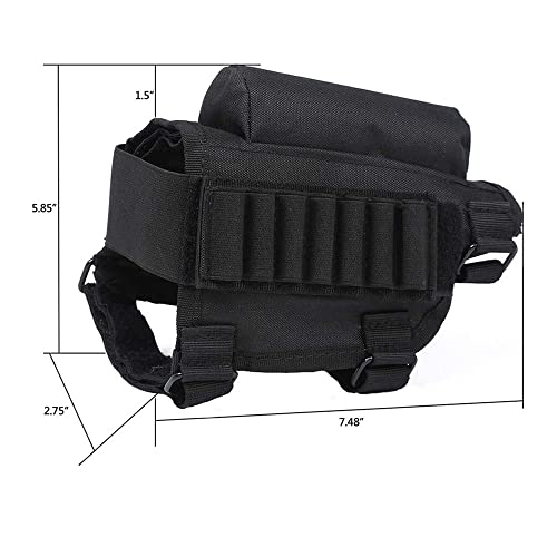 Wsobue Rifle Buttstock, Hunting Shooting Tactical Cheek Rest Pad Ammo