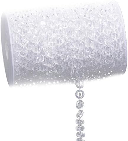 99 FT Clear Crystal Bead Garland Chandelier Diamond Acrylic for Curtain Wedding Party Decor