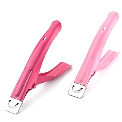 Jmkcoz 2pc Stainless Steel Nail Clipper Cutter Trimmer Manicure Pedicure Nail Art Tool, Pink Rosy