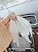 MLOVESIE Car Charm Rear View Mirror Hanging Ornament Feather Home Decor Sweater Chain Necklace (White)