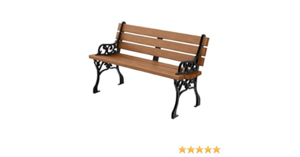 Amazon Com Kirby Built Products 4 Classic Park Bench Premium Wood Grain Teak Garden Outdoor