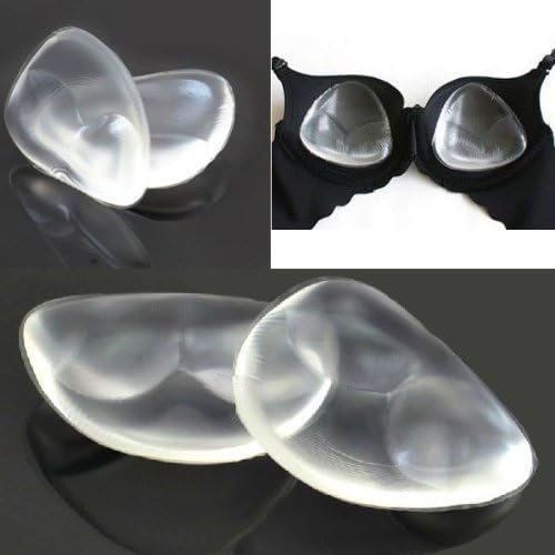 1 pair bikini bra silicone triangle pads breast enhancer swimsuit push-up