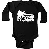 Roll Rock Music Guitar Unisex Toddler Rompers Infant Bodysuit Long Sleeve