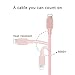 iPhone Charging Cord, Marchpower Denim Braided 2 Pack 6FT Apple Lightning Cable USB Sync& Charge Cord for iPhone SE iPhone 7 7Plus 6S 6 5 5s 5c iPad Air 2 Mini 4 iPad Pro iPod Touch 5(Light Pink)