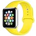 BOTOMALL Compatible with Iwatch Band 38mm 40mm 42mm 44mm Classic Silicone Sport Replacement Strap Bracelet for Iwatch All Models Series 4 Series 3 Series 2 1 (Pollen Yellow,42/44mm S/M)