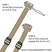 Garud MOLLE Web Dominators with Elastic String, Durable Tactical Strap Clips, Backpack Attachments Accessories, Tactical Gear Clip, Multipurpose Fasteners