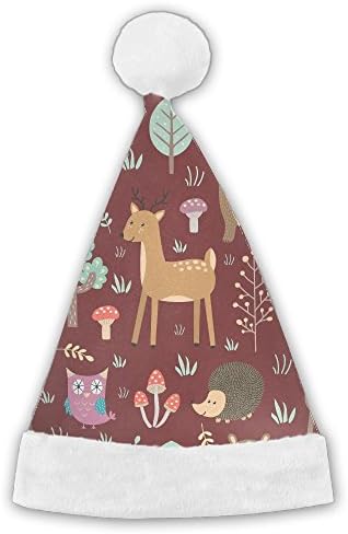 Mkid Art Pattern Holiday Theme Hats Christmas Santa Hat 3D Graphic Printed For Adults And Children