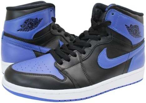 black and blue jordan ones