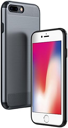 iPhone 8 Plus Case, iPhone 7 Plus Case, AMSP iPhone 8/7 Plus Case Heavy Duty Protection, Daul Layer and Slim Design for Apple iPhone 8 Plus (2017) / iPhone 7 Plus Case (2016) (Sliver)