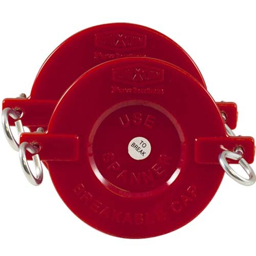 2 1/2" Plastic Breakable Fire Department Connection (FDC) Cap for Sprinkler and Standpipe Connections (2 Pack)