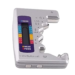 Batterij Tester Multi Purpose Plastic Batterij Niveau Test Tool Met LCD Display Zilver