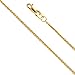 14k Yellow OR White Gold SOLID 0.8mm Braided Square Wheat Chain Necklace with Lobster Claw Clasp