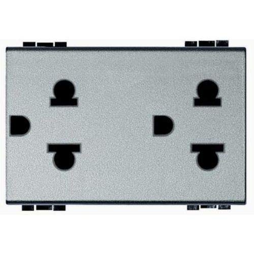 Bticino livinglight - Base schuko Duplex 2 Poles+euroamerican Land