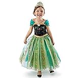 DaHeng Girls Princess Green Anna Fancy Dress Costume