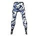 Xtextile Mens Camouflage Sports Compression Tight Leggings (Medium, Black+Grey)